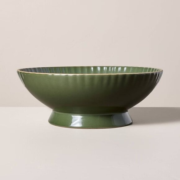 Scallop Stoneware Footed Serving Bowl Christmas - Hearth & Hand Magnolia 2024 - Picture 1 of 8